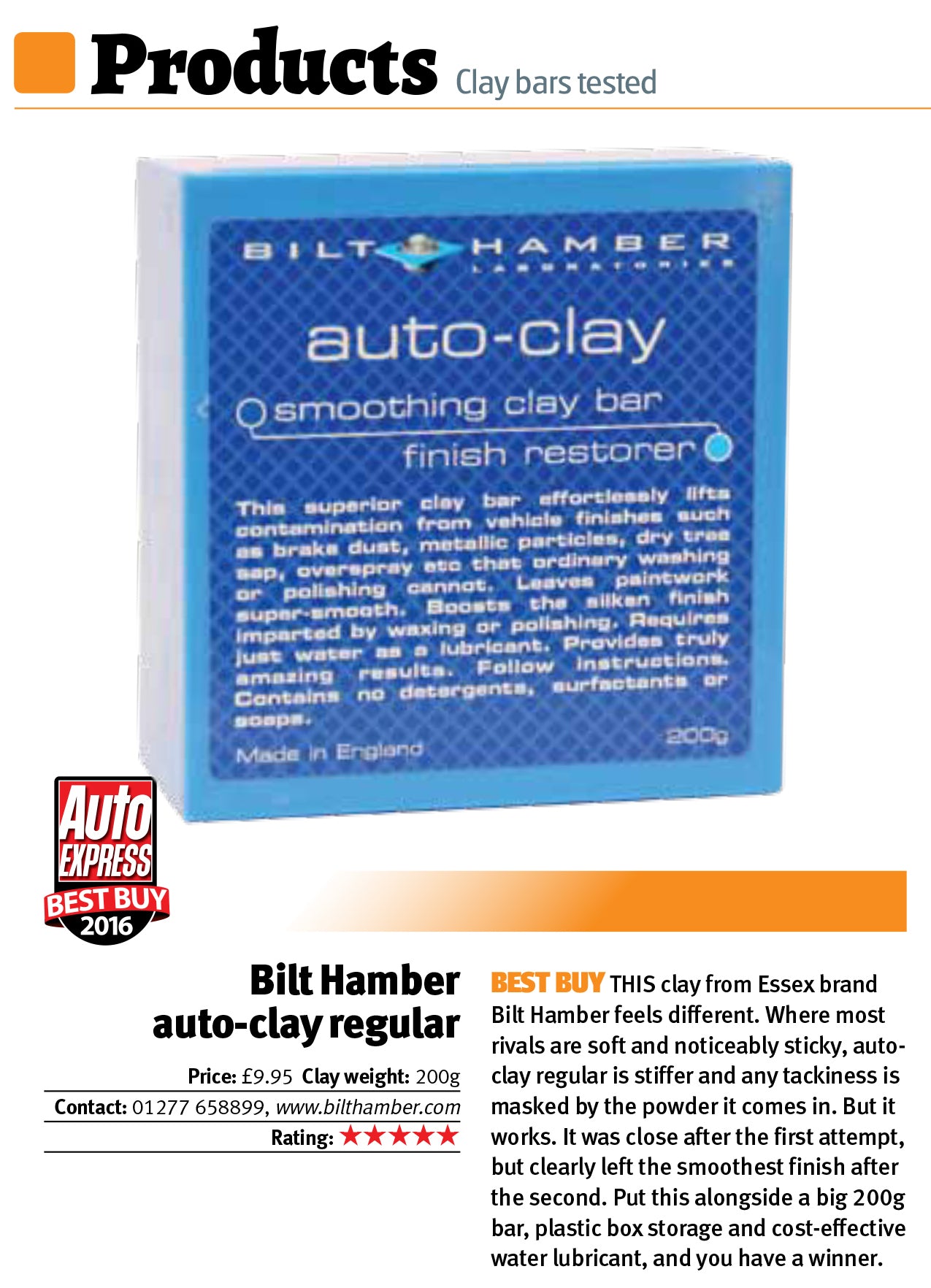 Award winning best clay bar Bilt hamber clay bar medium - auto-clay - best clay bar - tar removal - clay bar test