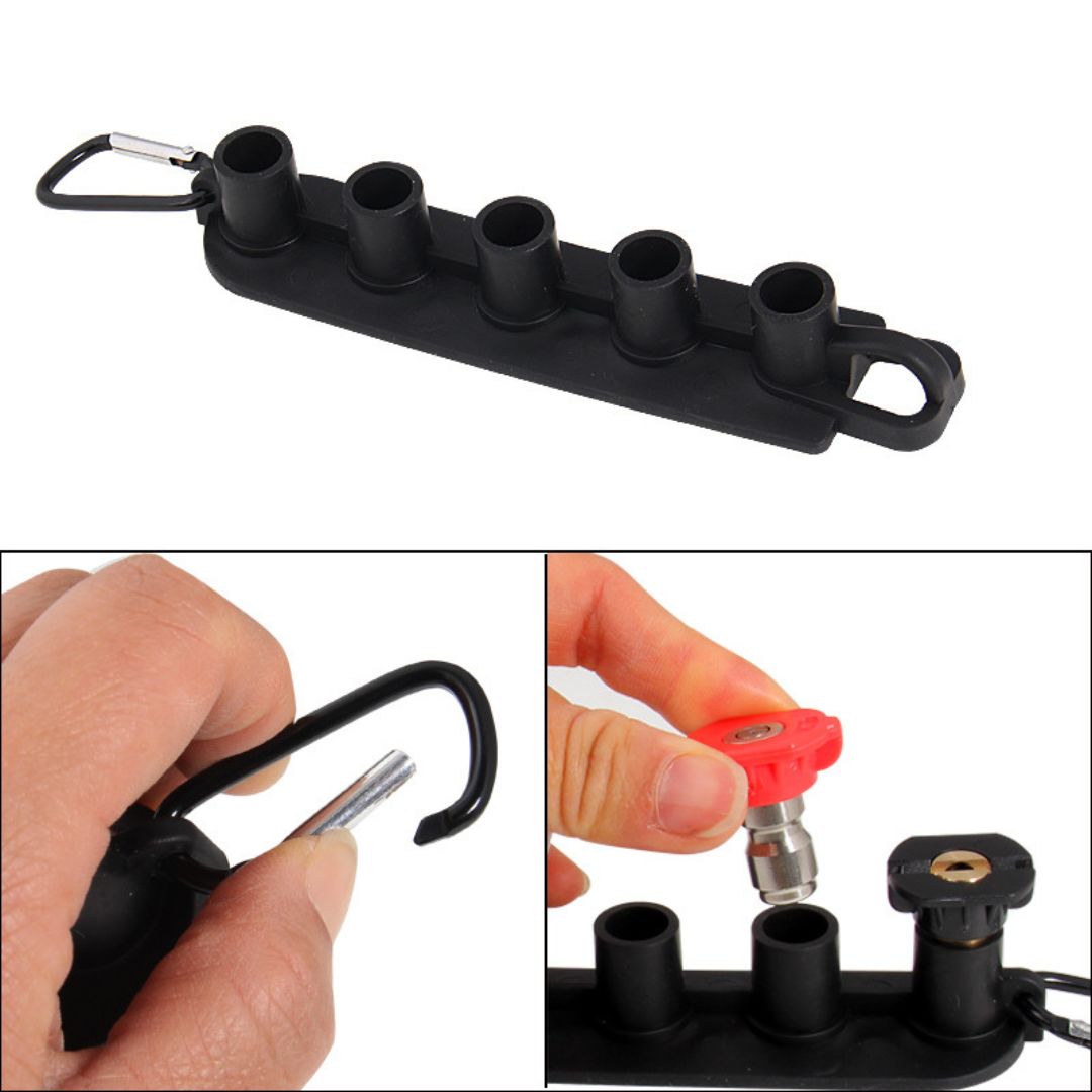 1/4" Quick Connect Pressure Washer Nozzle Holder with Belt Clip