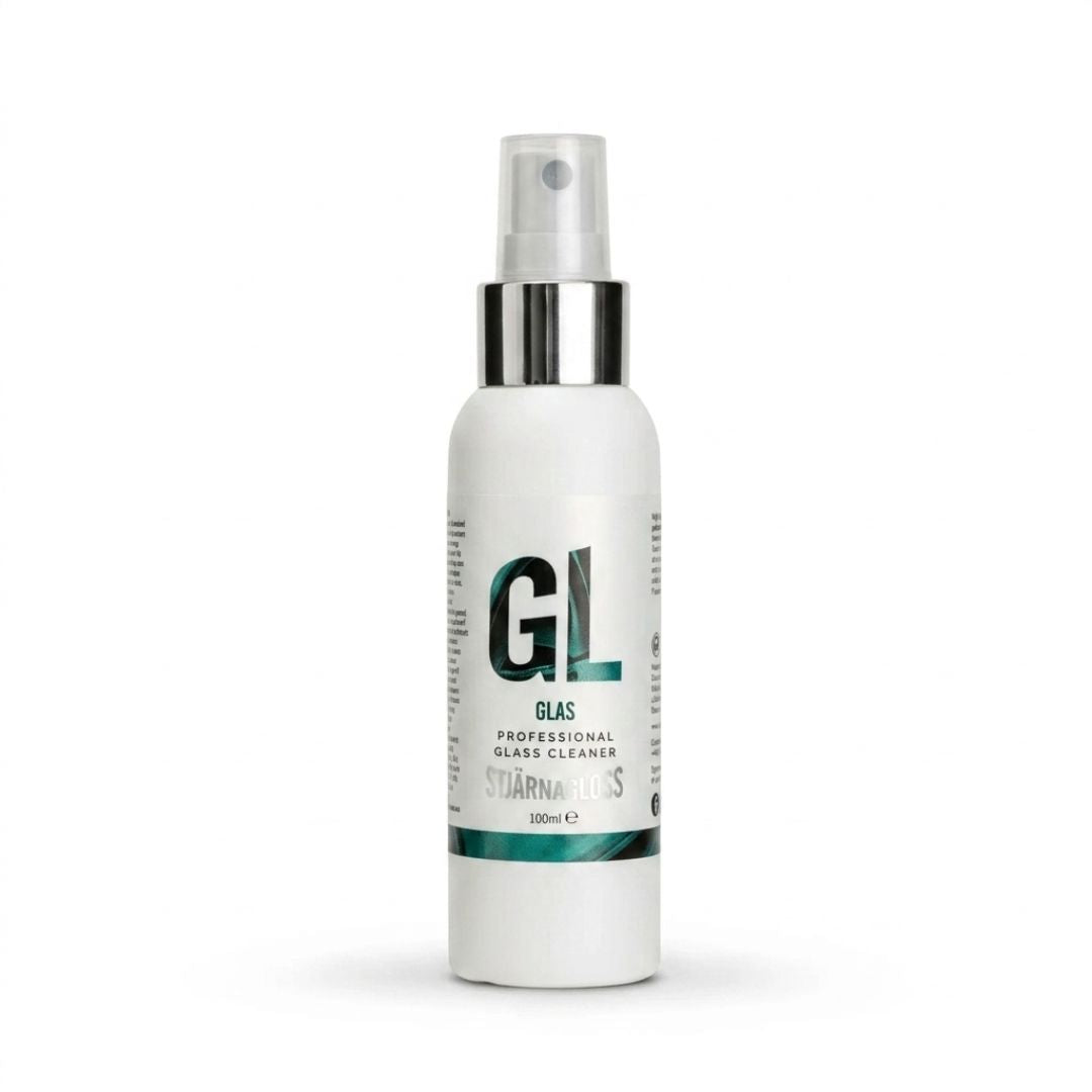 White spray Stjarnagloss Glas cleaner bottle 100ml on a white background