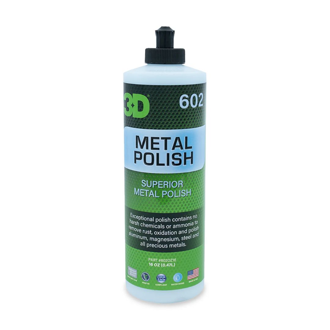 Bottle of 3D Metal Polish on a white background