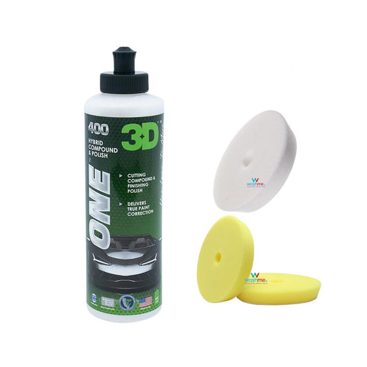 3d one polishing compound. one step polishing compound with yellow and white pad. 3d car care ireland