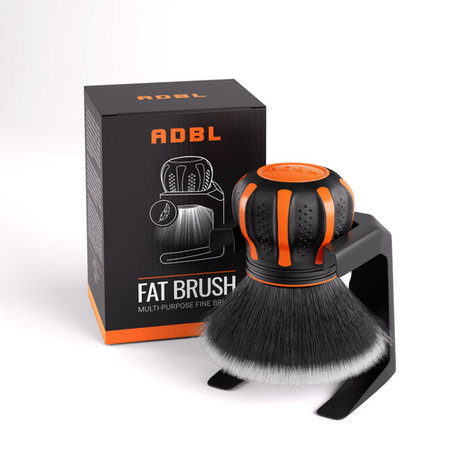 ADBL FAT Brush. Soft brush for wheels and interior. Shaving cream brush. ADBL Fat Brush is a versatile soft brush with a large diameter - ideal for car care both outside and inside!&nbsp;

Perfect for cleaning large body surfaces, such as grills, bumpers, aluminum or polished wheels.&nbsp;Completely reliable in interior cleaning, from vinyl to leather upholstery. ADBL Ireland