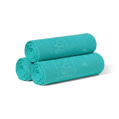 Three rolled-up Autoglym All Purpose Cloth 360gsm on a white background
