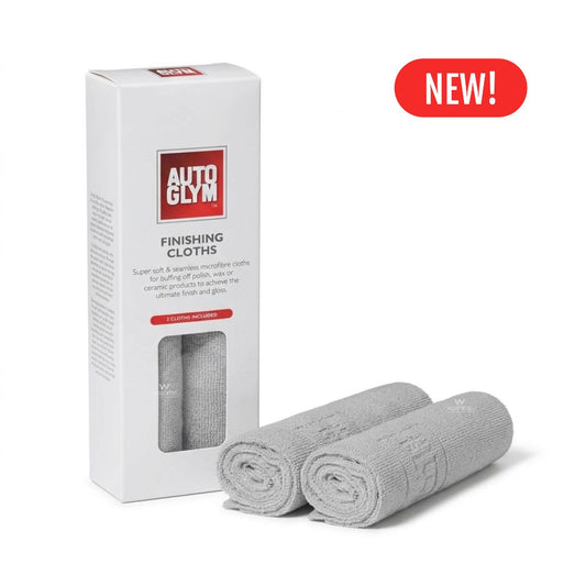 Autoglym finishing cloths with packaging on a white background