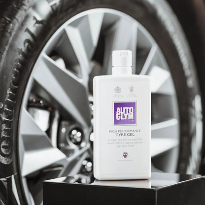 Autoglym High Performance Tyre Gel. Best Tyre dressing. Long last tyre shine. Meguires Endurance Tyre Gel. Autoglym Cork Ireland