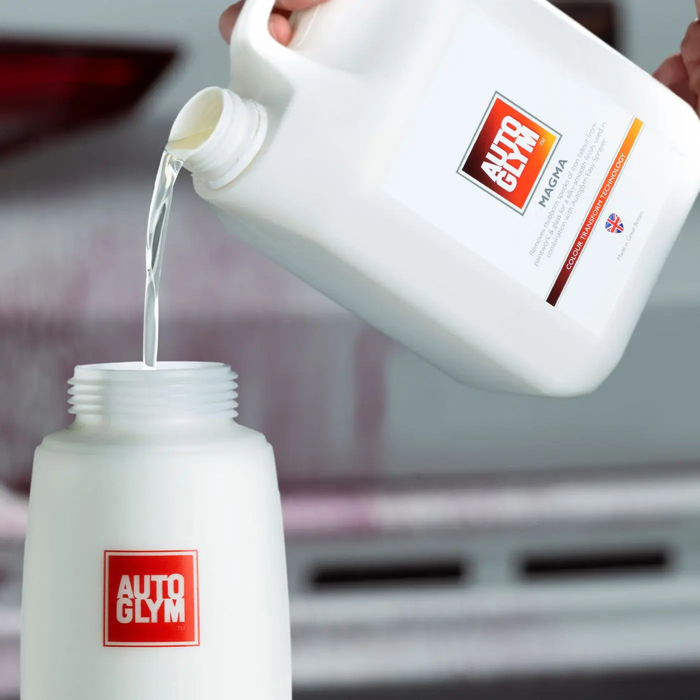 Autoglym Magma Fallout remover. Turns red with iron. Clean wheels. Bilt Hamber Korrosol. Car decontamination. Bilt Hamber auto-wheel. Autoglym Liquid Clay. Autoglym Ireland. Autoglym Cork Ireland