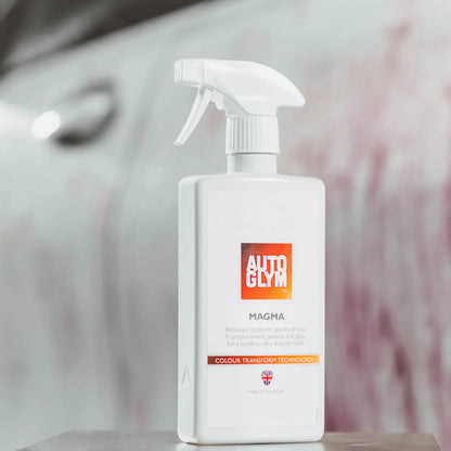 Autoglym Magma Fallout remover. Turns red with iron. Clean wheels. Bilt Hamber Korrosol. Car decontamination. Bilt Hamber auto-wheel. Autoglym Liquid Clay. Autoglym Ireland. Autoglym Cork Ireland