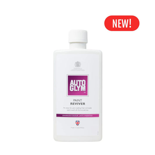 Autoglym paint reviver bottle with a 'New!' label on a white background