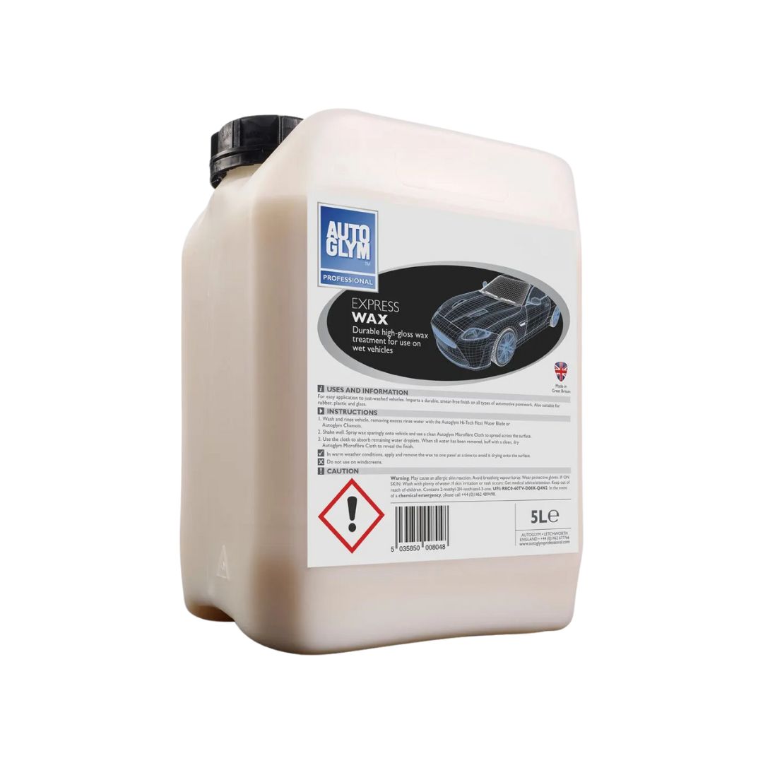 Autoglym Express wax container on a white background