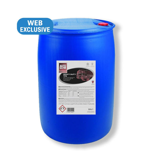 Autoglym Professional Heavy Duty TFR 200L Blue industrial drum with a label on a white background