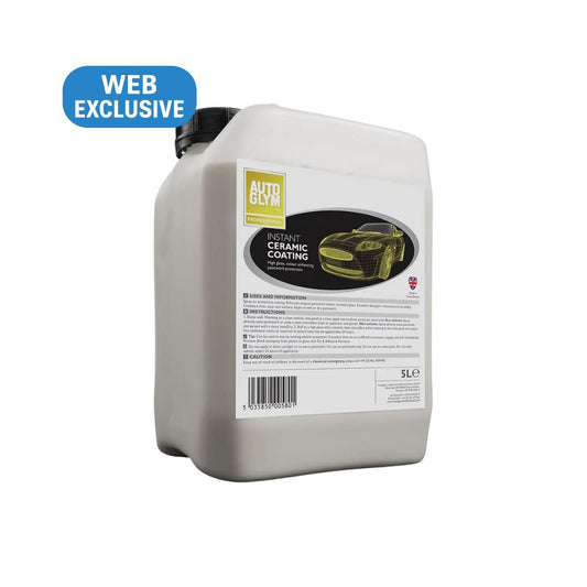 Autoglym Professional Instant Ceramic Coating 5L on a white background, featuring a 'Web Exclusive' badge.