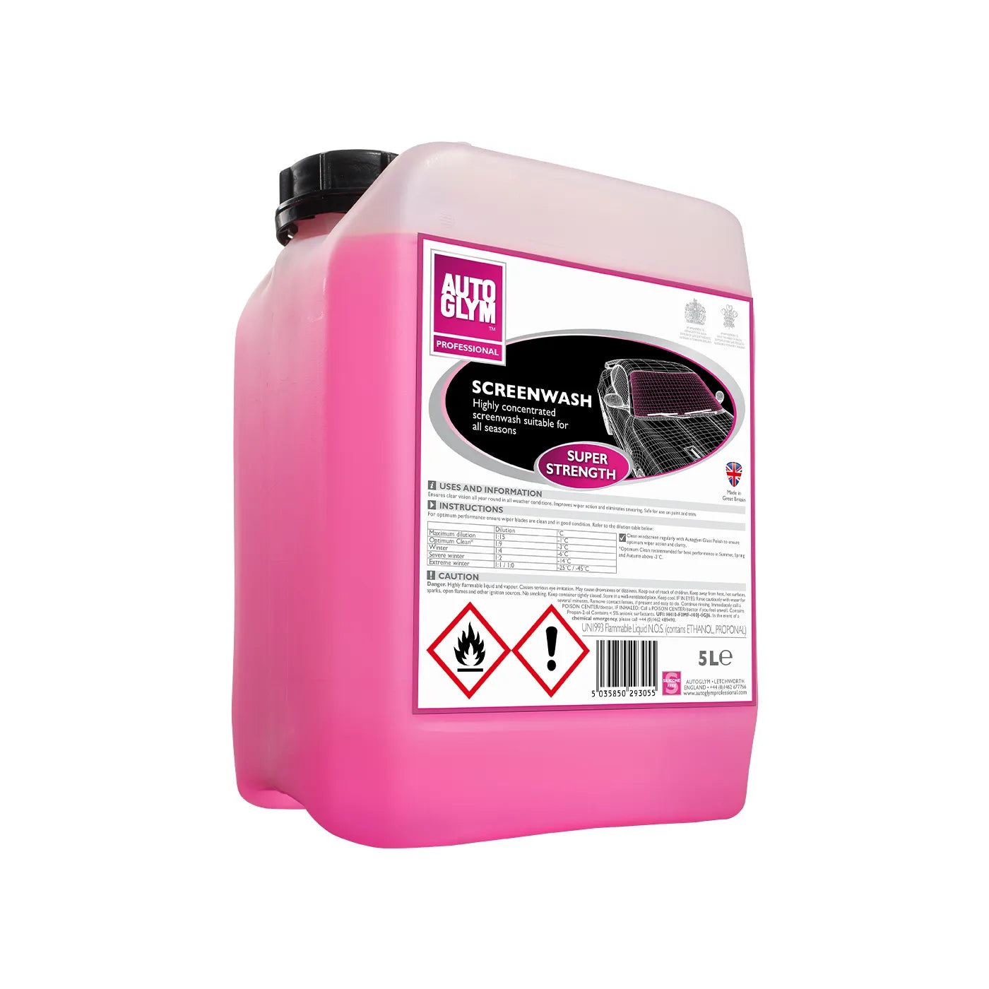 Autoglym Professional Screenwash (Super Strength) 5L. Autoglym Ireland