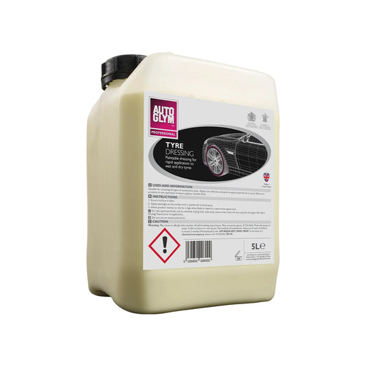 Autoglym Tyre Dressing 5L. Can produce a high gloss or matt sheen