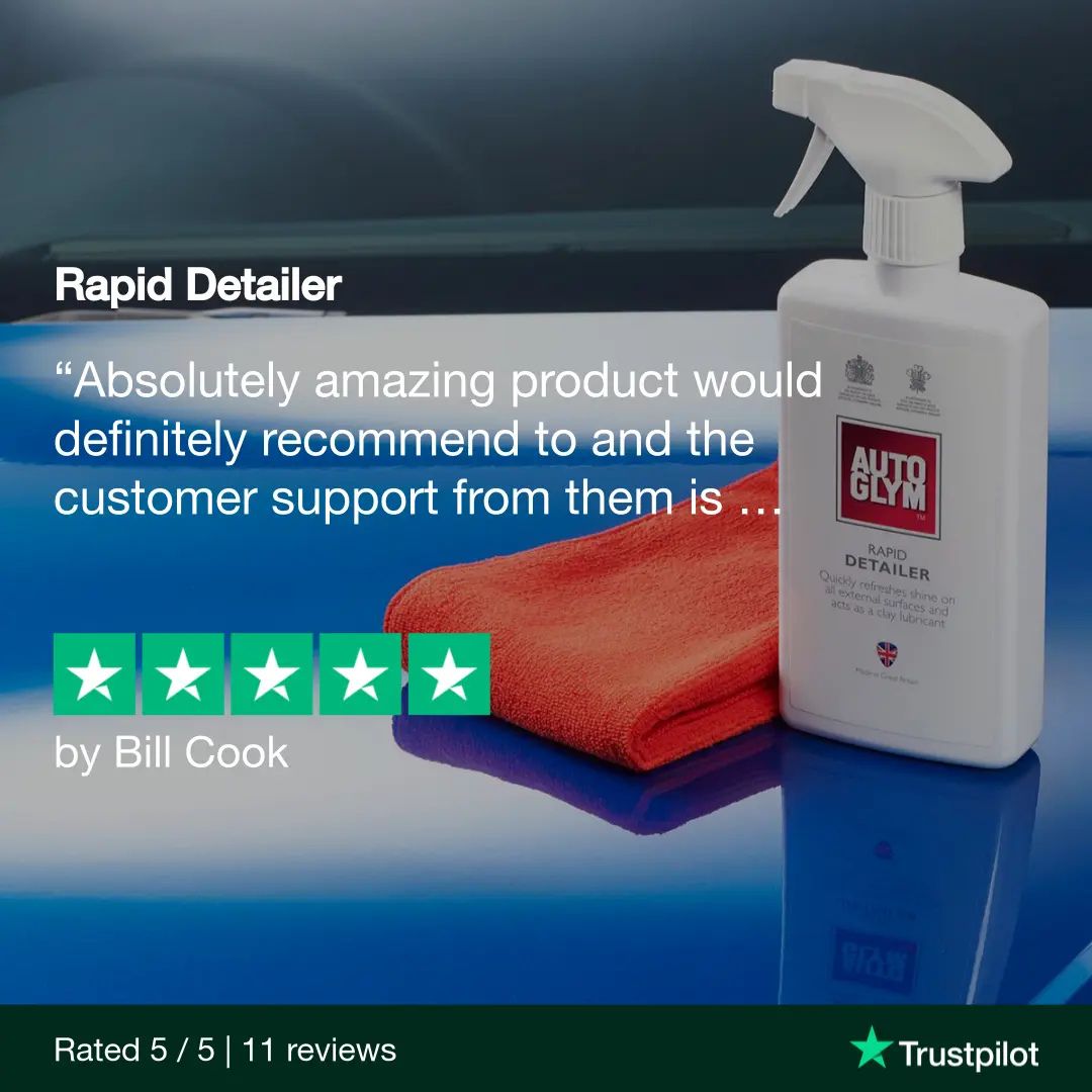 5 star review for Autoglym Rapid Detailer Quick Detailer and Clay Lube 500ml