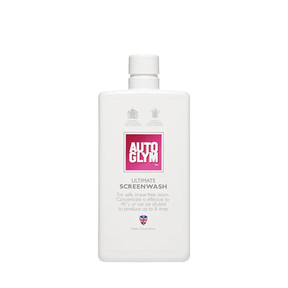 Autoglym Ultimate Screen Wash 500ml. windscreen washer fluid. Best screen wash for summer and winter. bug and insect removing screen wash. Autoglym Cork Ireland