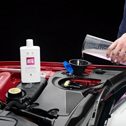 Autoglym Ultimate Screen Wash 500ml. windscreen washer fluid. Best screen wash for summer and winter. bug and insect removing screen wash. Autoglym Cork Ireland