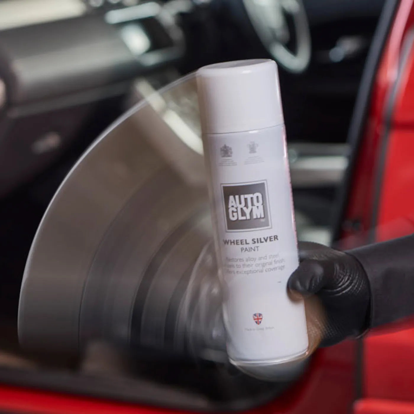 Quick drying silver paint to revive wheels and automotive components. Autoglym silver paint for wheels and body. Autoglym Cork Ireland 