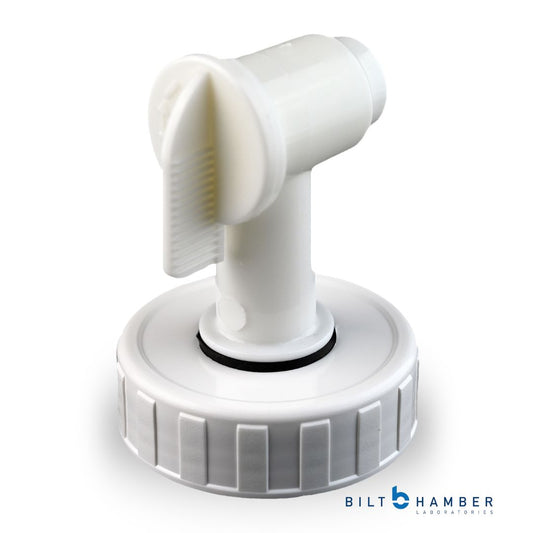 Official Bilt Hamber Drum Tap to fit the 5L Bilt hamber canister. Bilt Hamber Ireland. White drum tap for Bilt Hamber Auto-foam, wheel cleaner, surfex HD