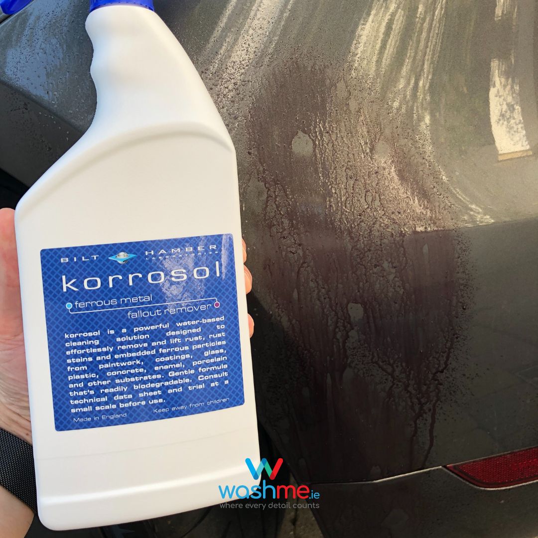 Grey Porsche Macan fallout remover. Bilt Hamber Korrosol. Autoglym Magma. Iron remover. Fallout remover. Wheel cleaner turn purple. Colour changing formula. Autoglym Fallout Remover