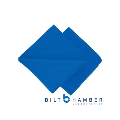 Bilt hamber trace-less glass cloths. Official Bilt Hamber microfibre cloths. Bilt Hamber Ireland. Microfibre suede glass cloths. Blue weave waffle cloth.