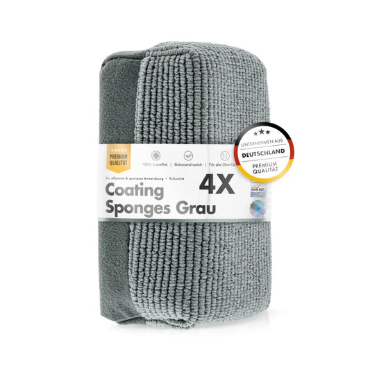 Pack of gray coating applicator with packaging displaying product details on a white background. Chemicalworkz applicator.