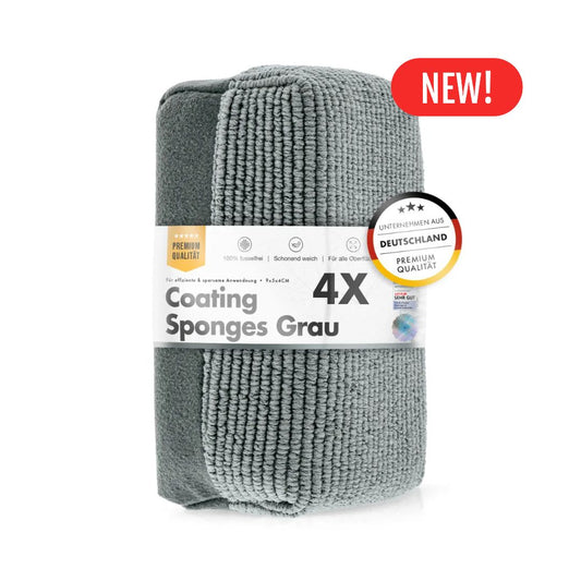 Pack of gray coating applicator with packaging displaying product details on a white background. Chemicalworkz applicator.