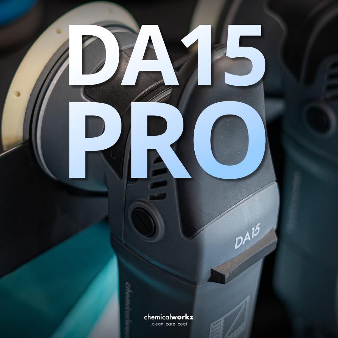 Chemicalworkz DA15 Pro polishing machine with visible branding on a blurred background