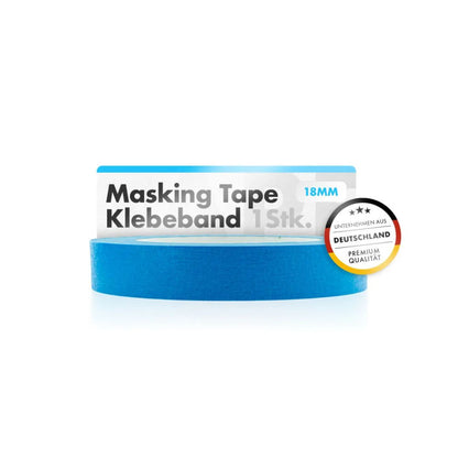 Blue Chemicalworkz masking tape and 'Deutschland Premium Qualität' on a white background.