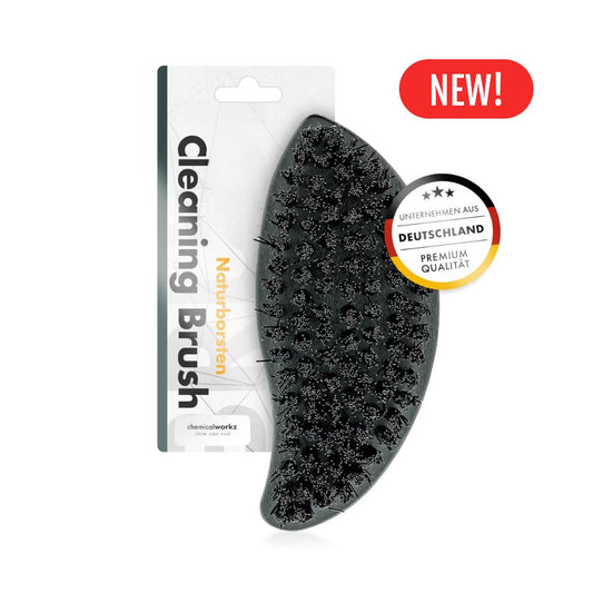 Chemicalworkz Stiff Carpet, Textile and Fabric Brush Cleaning brush with packaging on a white background with "new" label