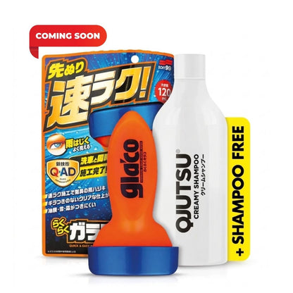 Soft99 Glaco QAD Glass Coating with Qjutsu Creamy Shampoo