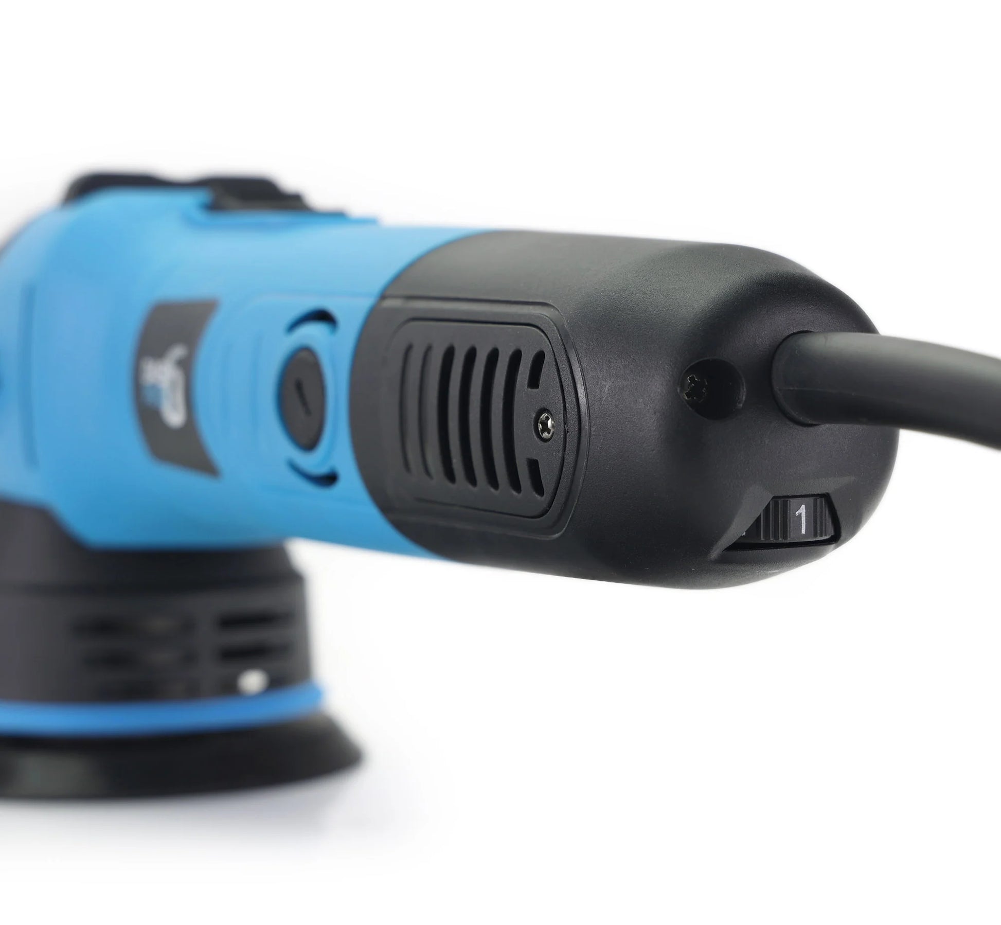 DAS-6 Pro Dual Action Polisher (9mm orbit). blue polisher with pads, backing plate and carry case. DAS polisher Ireland