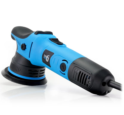 DAS-6 Pro Dual Action Polisher (9mm orbit). blue polisher with pads, backing plate and carry case. DAS polisher Ireland