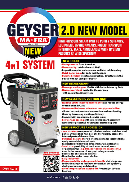 MaFra Geyser in Steam and Sanitation Unit –