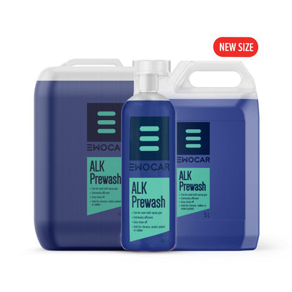 EWOCAR Alkaline Pre-Wash 1L, 5L, 20L. EWOCAR Ireland with new size label