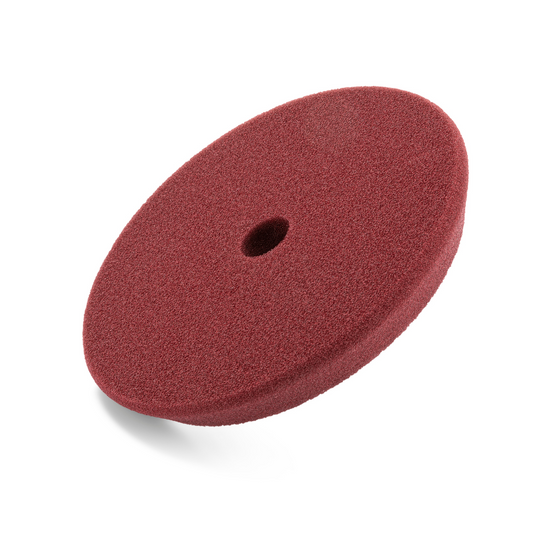 EWOCAR Burgundy polishing foam pad on a white background