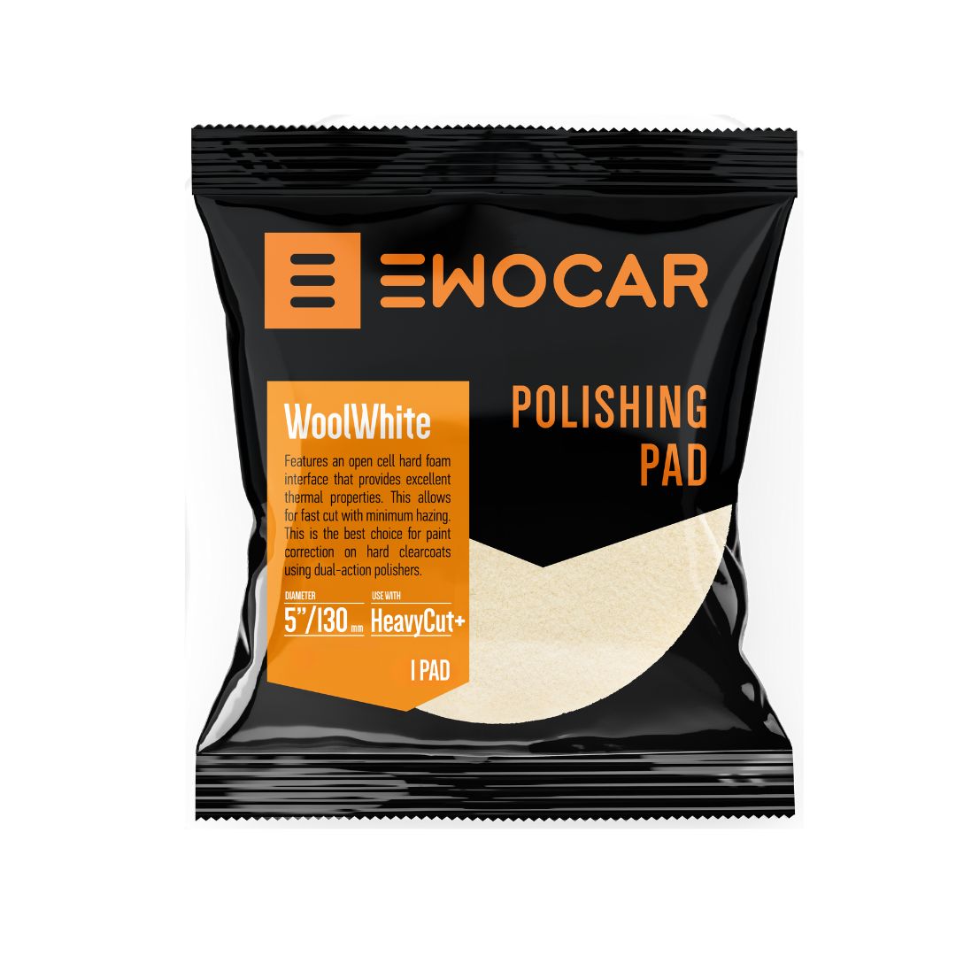 EWOCAR Polishing Pad Wool White 5" - Heavy Cut EWOCAR
