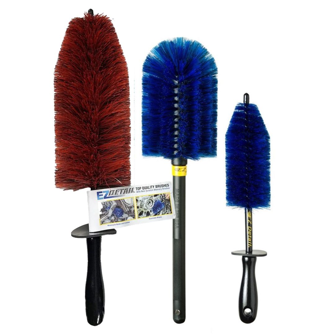 EZ Detail Brush Pack - 3 Brushes in red and blue