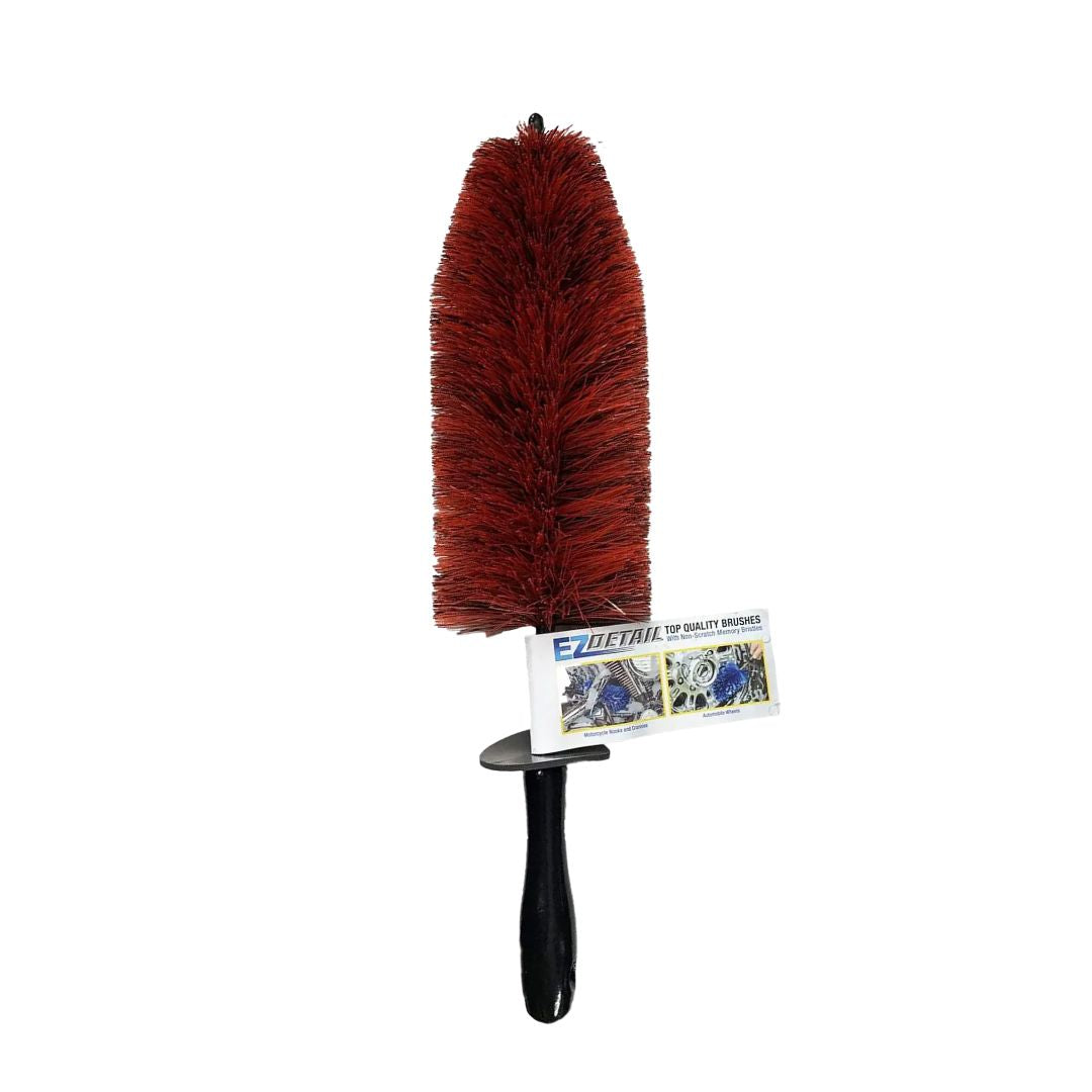 EZ Detail Wheel Brush Large - Wheel & Engine Bay Brush in Red