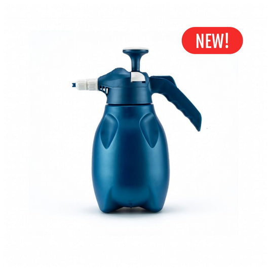 Blue Ewocar 3-in-1 Pump Sprayer and Foamer bottle with a 'New!' label on a white background