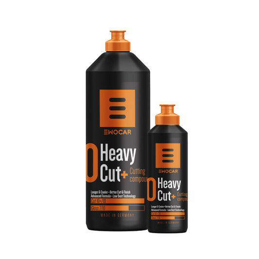 EWOCAR Heavy Cut+ Compound 250ml and 1000ml. EWOCAR Ireland.