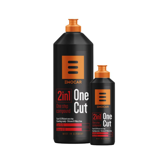 EWOCAR 2 in 1 One Step/One Cut Polishing Compound 1000ml and 250ml. EWOCAR Ireland