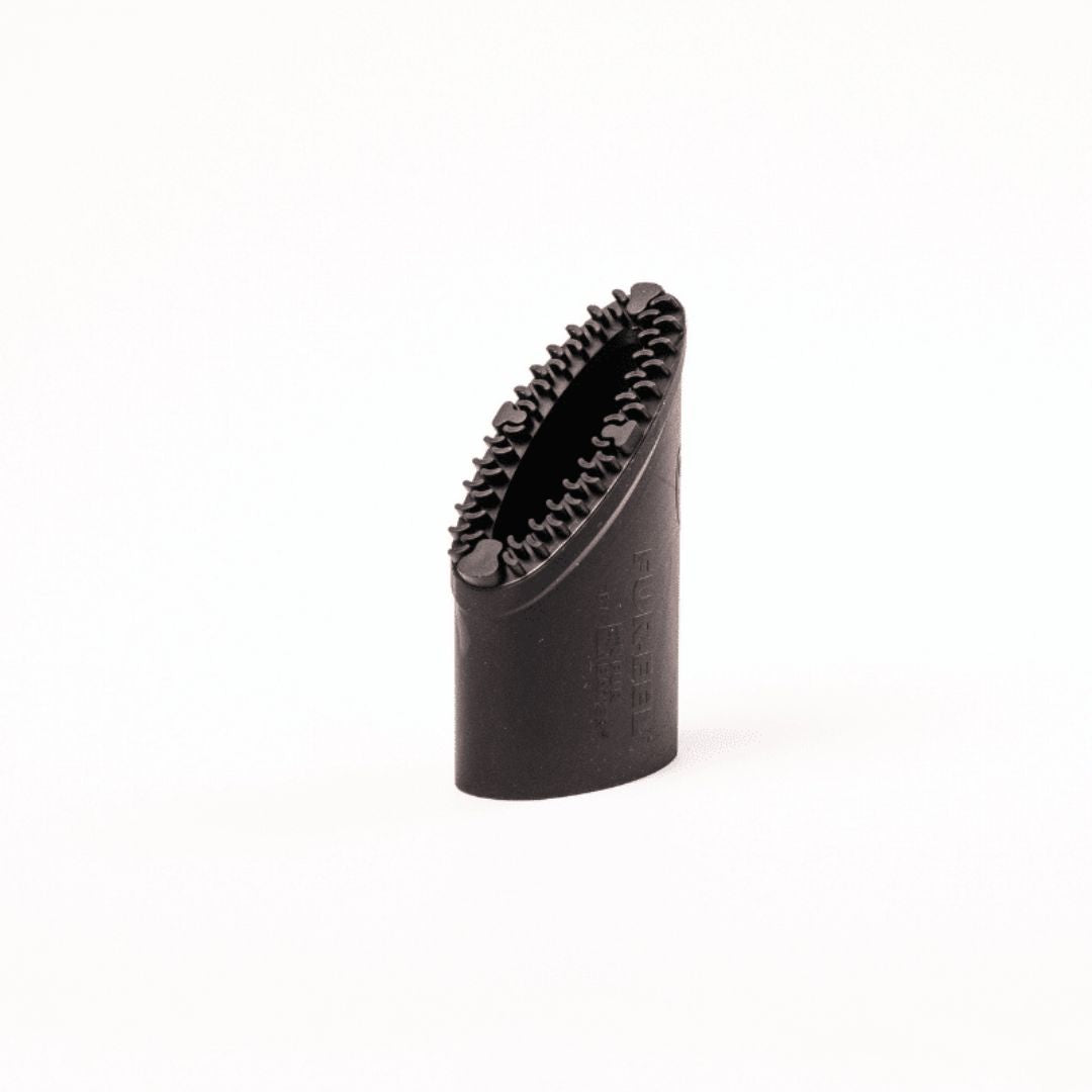 Black Fur eel pet hair  on a white background
