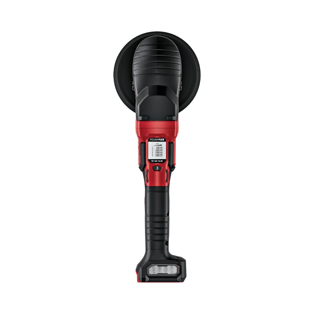 Red and black Flex PE 150 with a white background