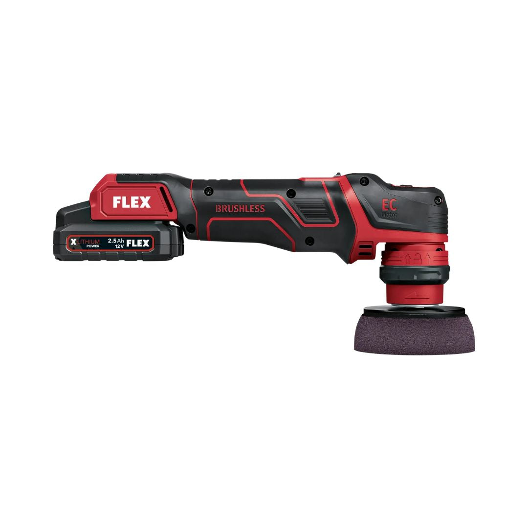 Red and black Flex PXE 80 with 'Flex' branding on a white background