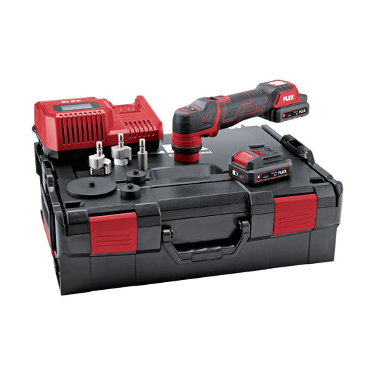 Flex PXE 80 kit with red and black tools on a white background