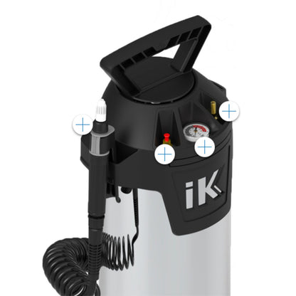 IK Window Tinting and PPF Sprayer Stainless Steel 13L with top detail