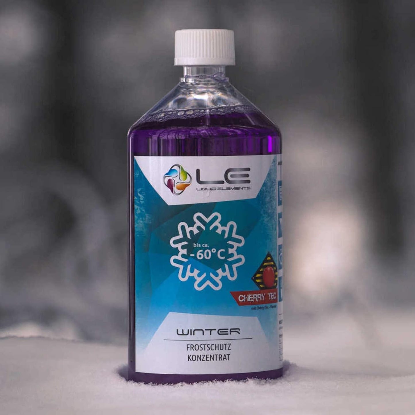 Liquid Elements Winter De-Icer quickly defrosts any glass and headlights quickly and conveniently and without re-freezing.