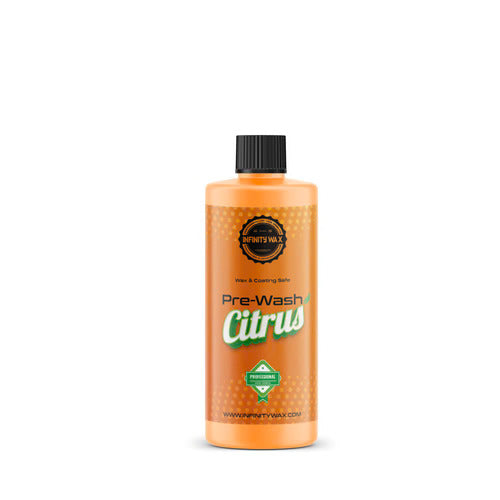 Infinity Wax Citrus Pre-Wash is a highly concentrated, wax and coating safe pre-wash. Infinity Wax Ireland