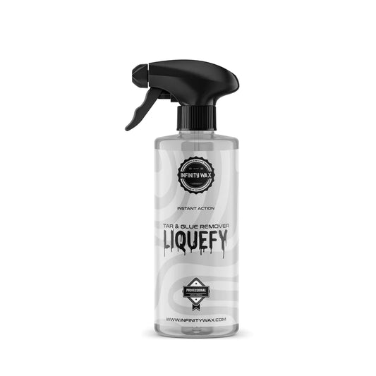 Infinity Wax Liquefy 500ml Tar and Glue Remover is a full-strength solvent-based tar and glue remover. Infinity Wax Ireland