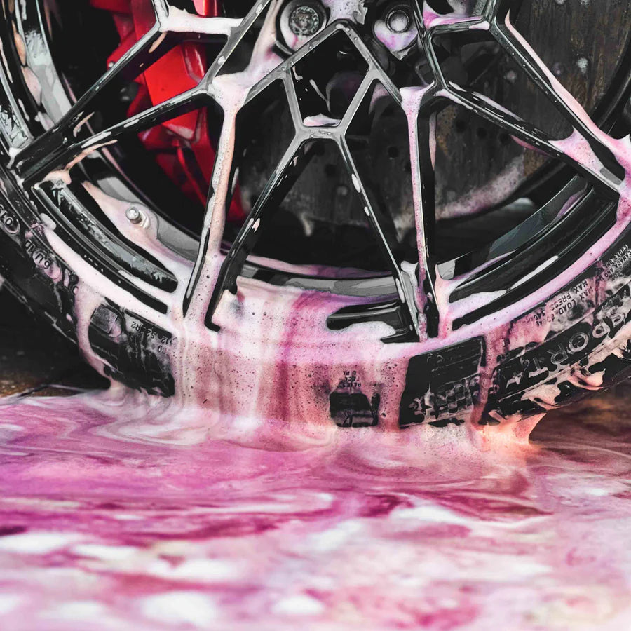 Infinity Wax Liquid Fire is a professional strength Iron Fallout Remover and Wheel Cleaner that tears through the worst contamination imaginable with ease, while also being ph-neutral and safe for all surfaces.